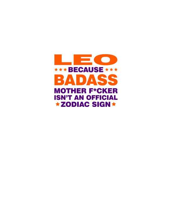 Badass zodiac LEO model alb pe tricou