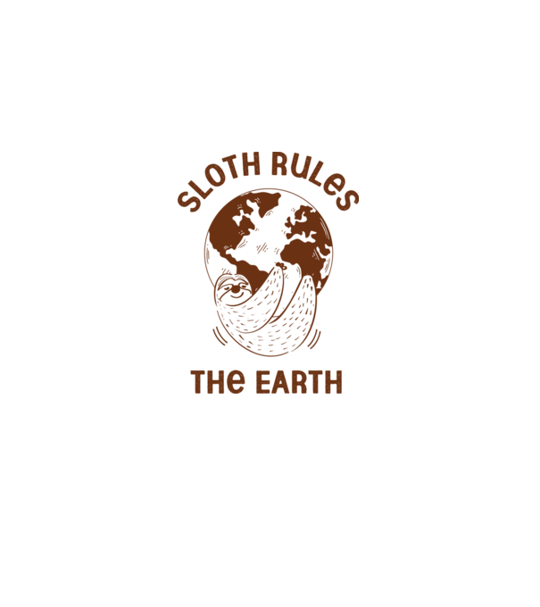 Sloth rules the world model alb pe tricou