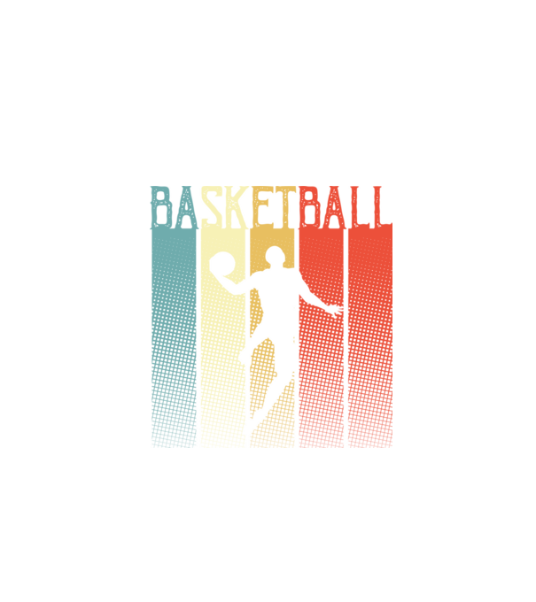 basketball vintage model negru pe tricou