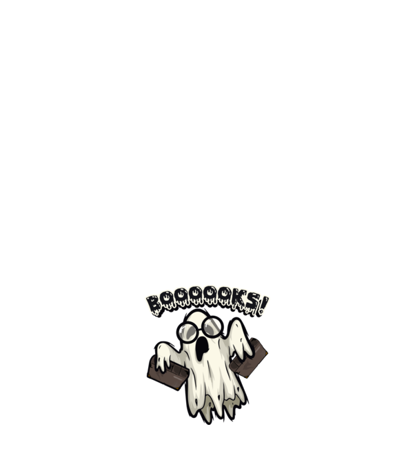 Spooky boookworm model negru pe tricou