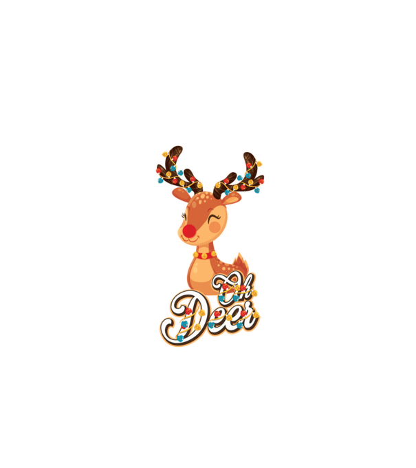 Oh deer model negru pe tricou