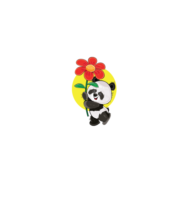 Dragoste panda model negru pe tricou