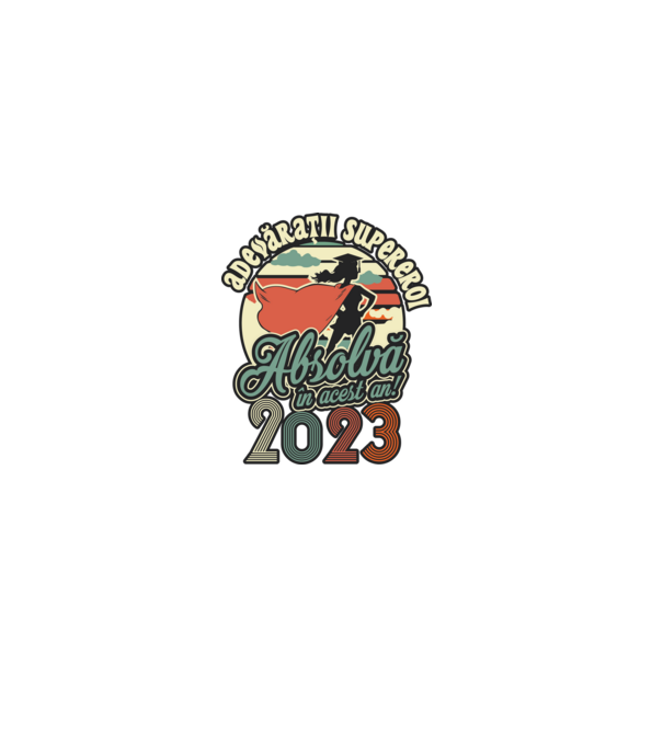 Adevărații supereroi model alb pe tricou