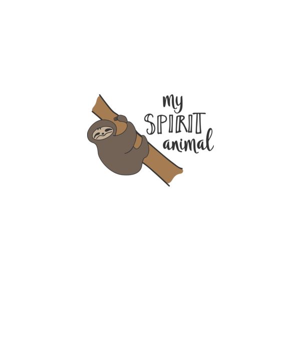 My spirit animal model alb pe tricou