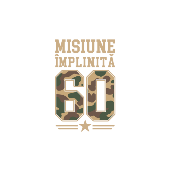 Misiune împlinită 60 model turcoaz pe tricou