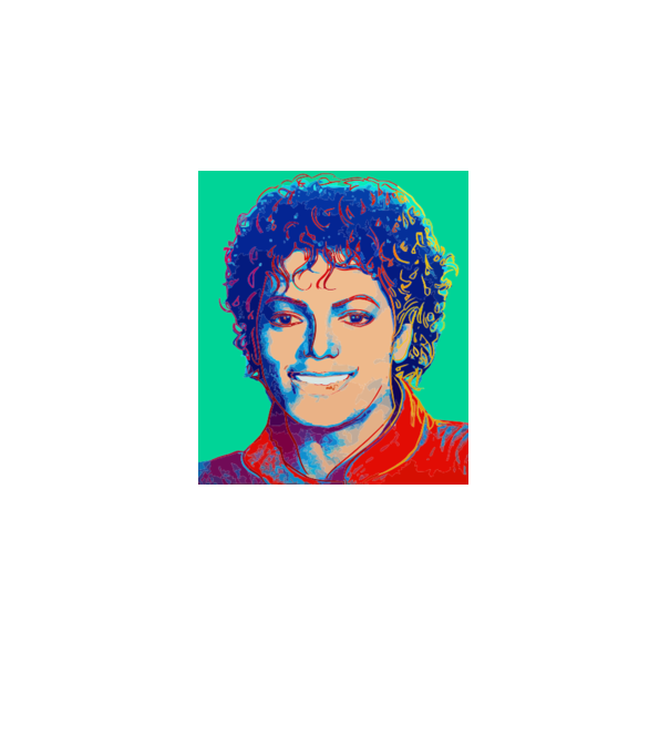 Micheal Jackson Art model alb pe tricou