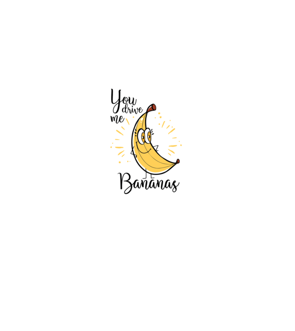 You drive me bananas you are the apple of my eye-01 model negru pe tricou