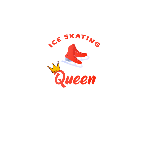 Ice skatin Queen model gri pe tricou