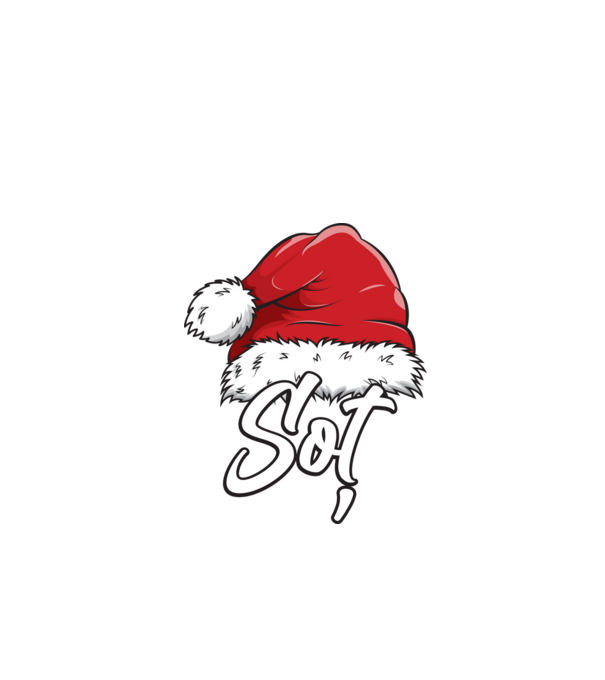 soț Santa Hat model negru pe tricou