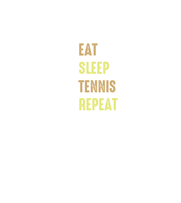 eat sleep tennis repeat model negru pe tricou