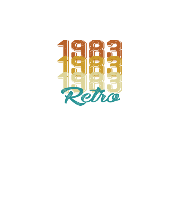 Retro 1983 model negru pe tricou