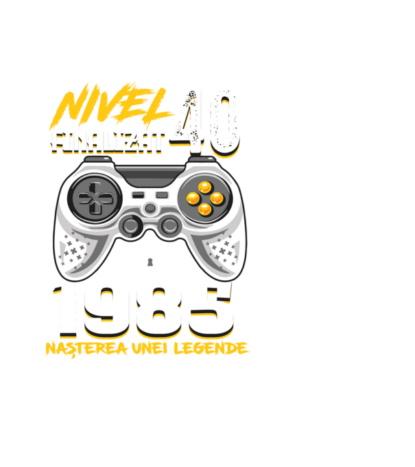 Nivel Finalizat 40 model negru pe tricou