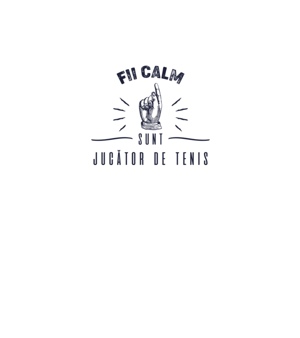 Fii calm, sunt JUCĂTOR DE TENIS model galben neon pe tricou