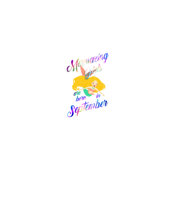 Mermazing girls are born september model negru pe tricou