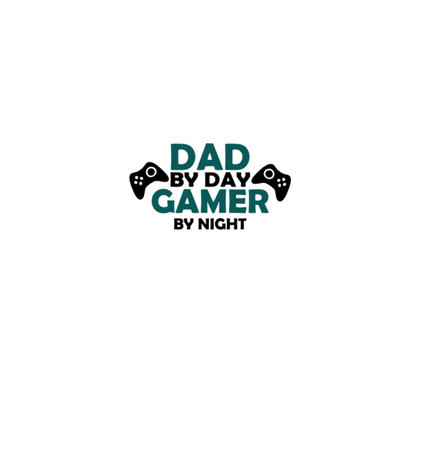 Dad by day gamer by night model alb pe tricou