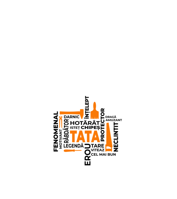 Acronimele tatălui model alb pe tricou