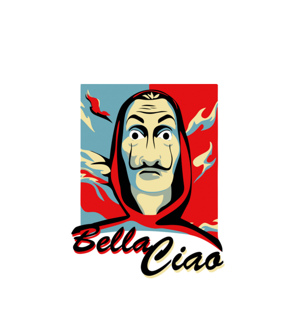 obey bella ciao model alb pe tricou