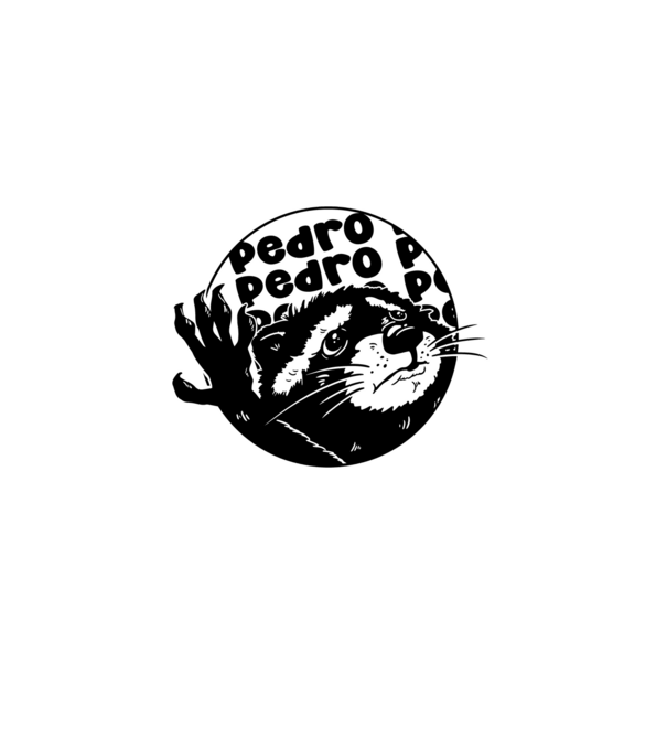 Pedro circle model alb pe tricou