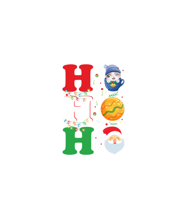 Ho-ho-ho christmas model negru pe tricou
