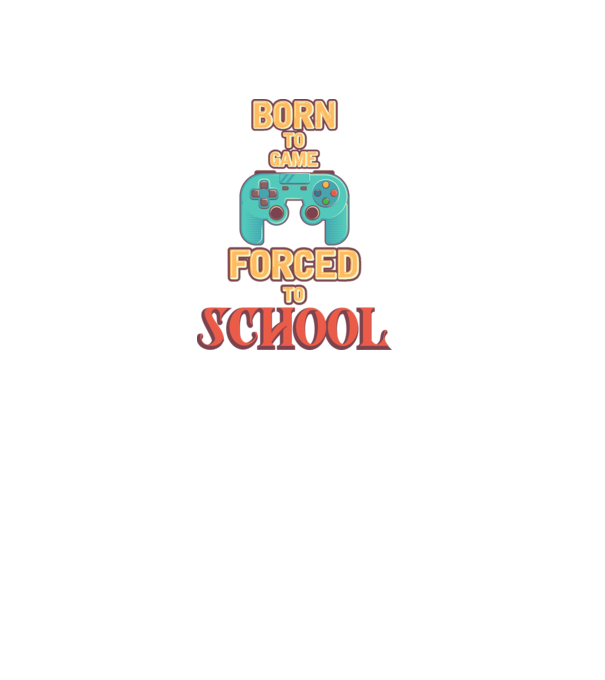 Born to game model negru pe tricou