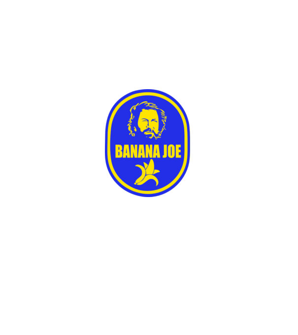 Banana Joe model alb pe tricou