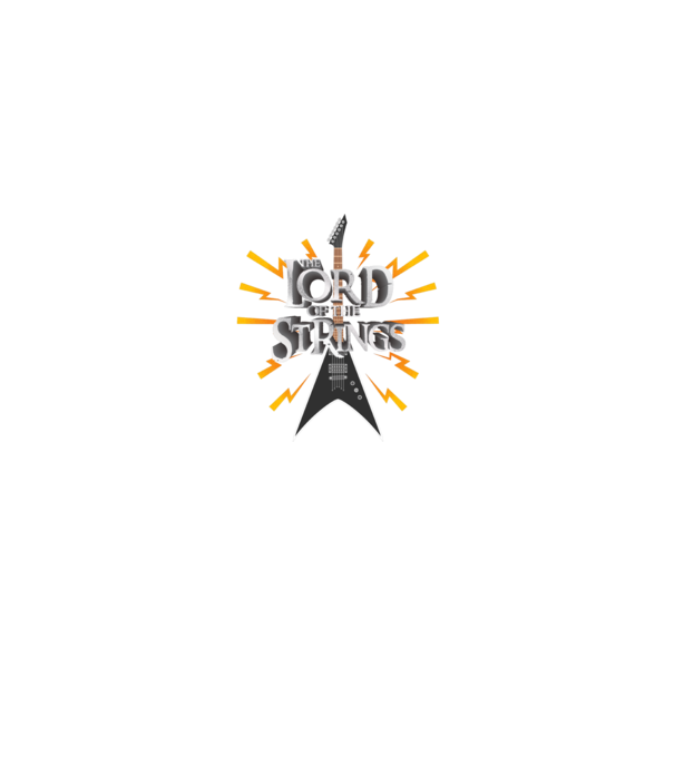 Lord of the Strings model negru pe tricou