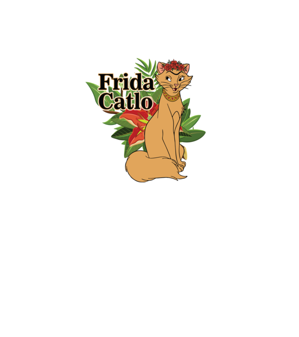 FridaCatlo model negru pe tricou