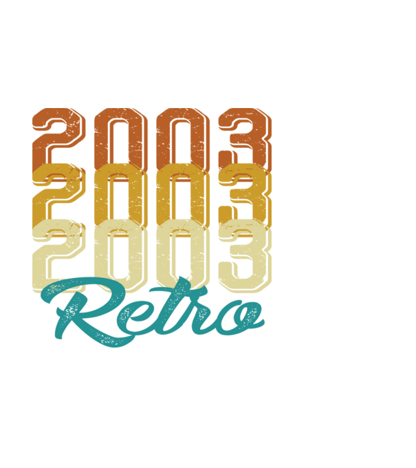 Retro 2003 model negru pe tricou