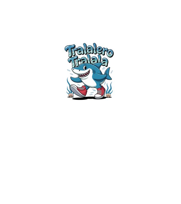 Tralalero Tralala drăguț model gri pe tricou