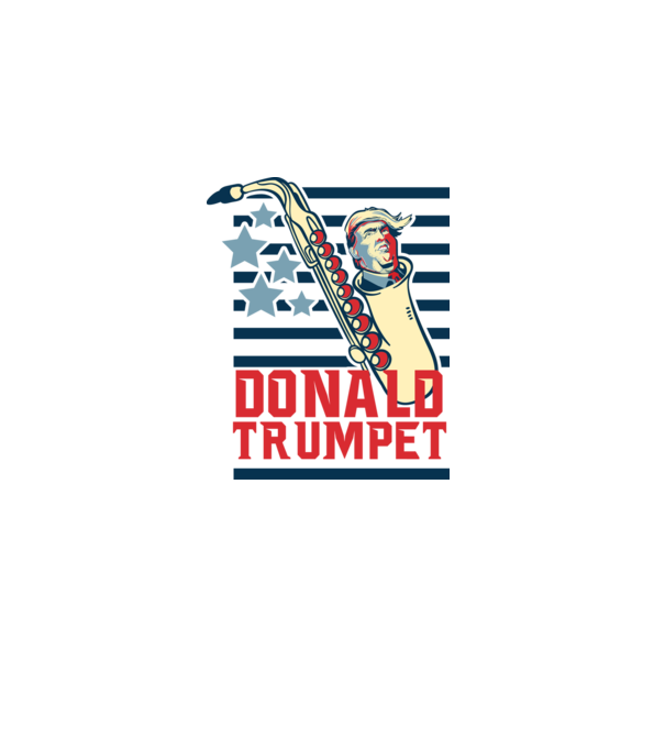 donald trumpet yoh model alb pe tricou