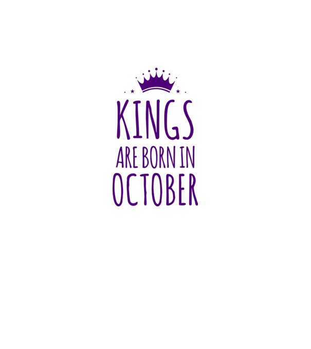 Kings are born in - October model roz neon pe tricou