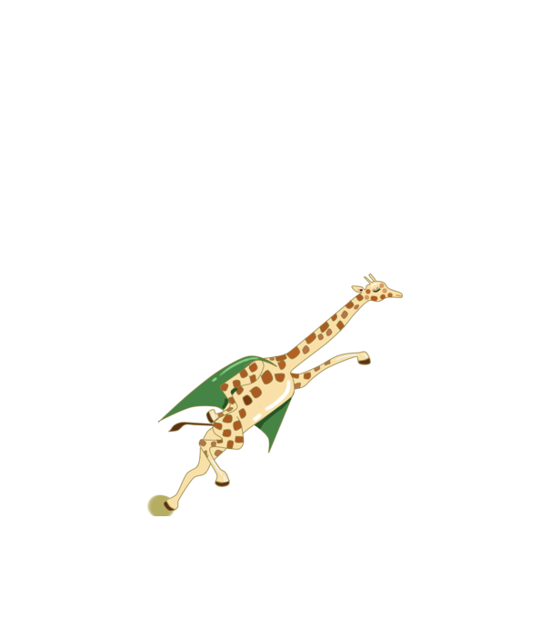 Girafă Super model alb pe tricou