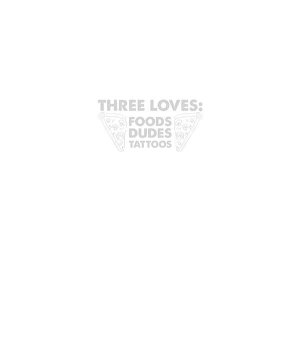 Three loves model negru pe tricou