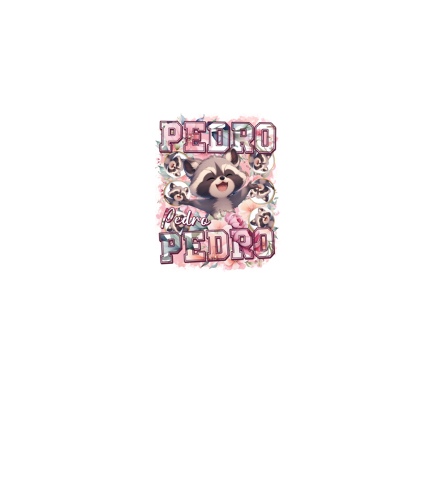 Girly Pedro model alb pe tricou