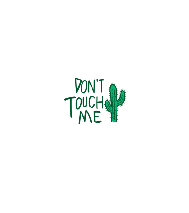 Dont touch me model alb/roșu pe tricou