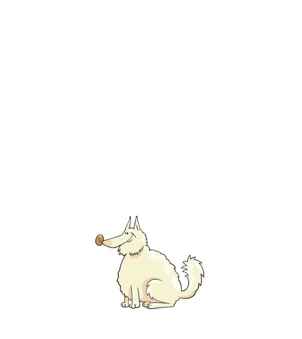 Dog silhouette model albastru deschis pe tricou