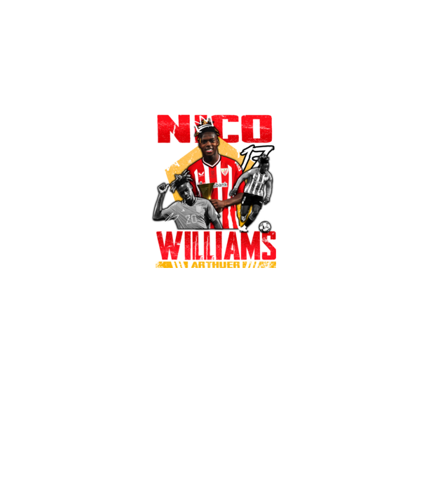 Nico Williams tribute model negru pe tricou