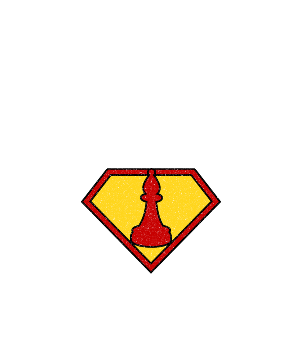 SuperChess alergător de șah model albastru închis pe tricou