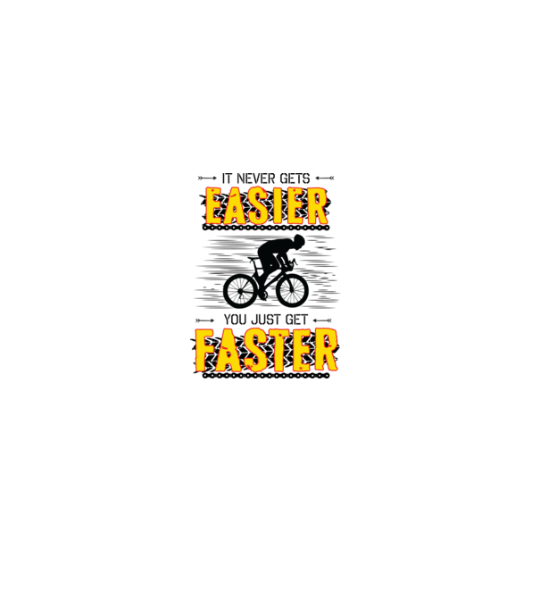 it never gets easier model alb pe tricou