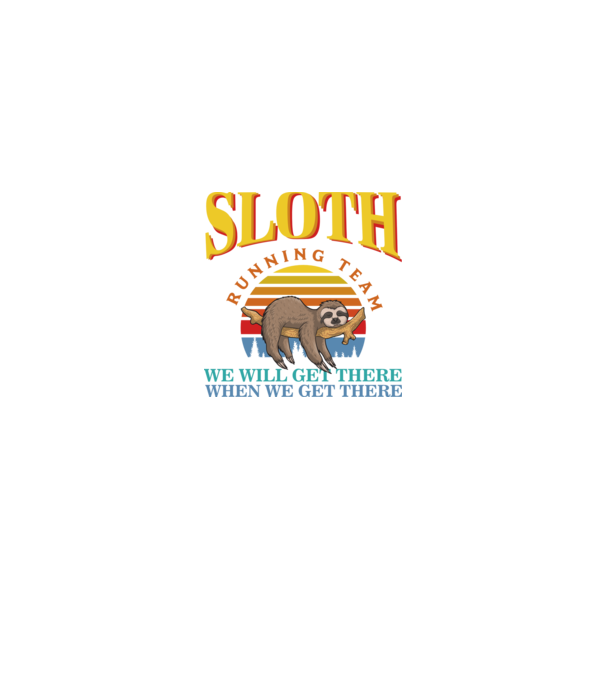 SLOTH running team model negru pe tricou