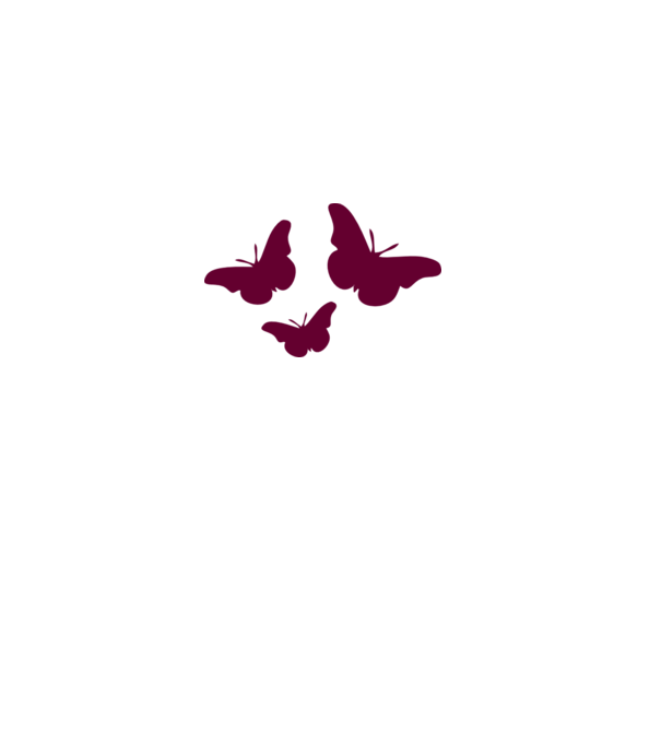 Butterflies model alb pe tricou
