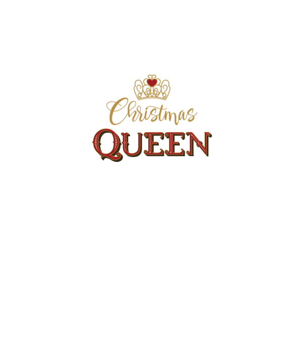 Christmas Queen model negru pe tricou