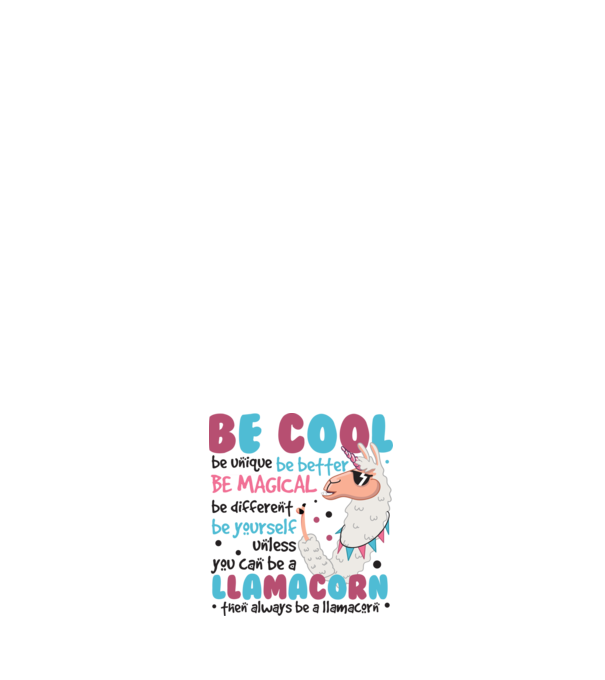 Always be a llamacorn model negru pe tricou
