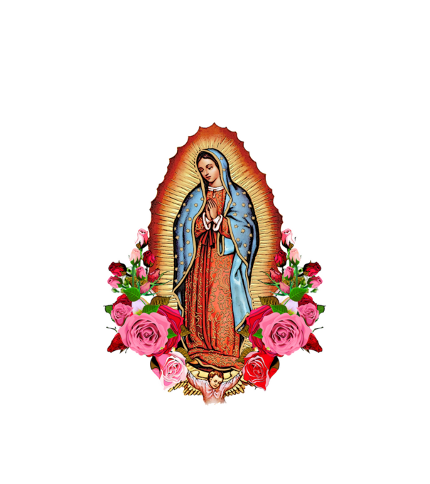 Fecioara Maria model alb pe tricou