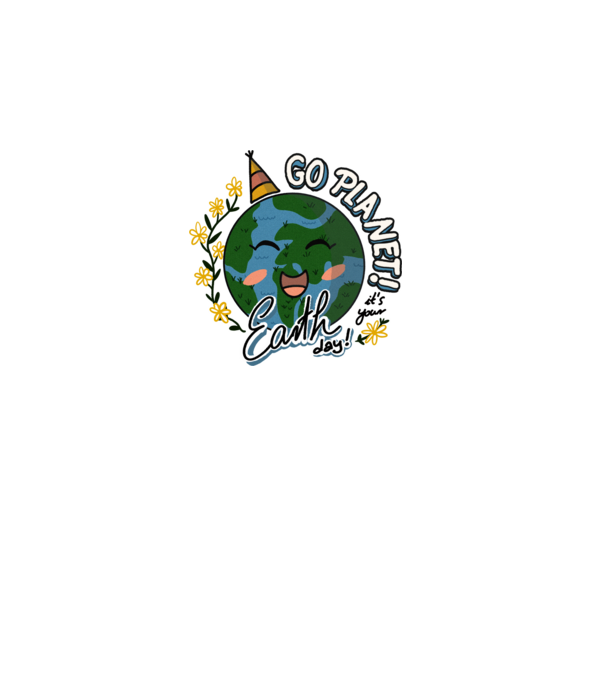 Go planet model alb pe tricou