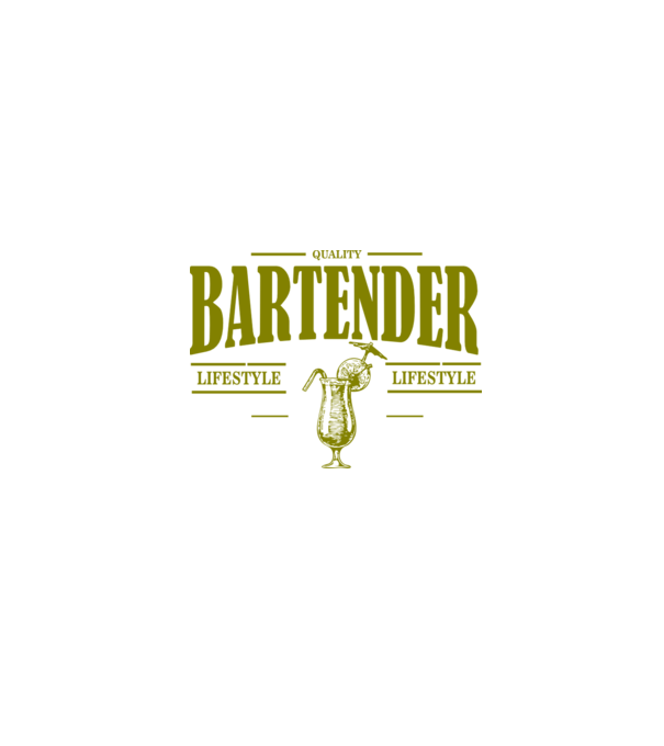 Lifestyle Bartender model negru pe tricou
