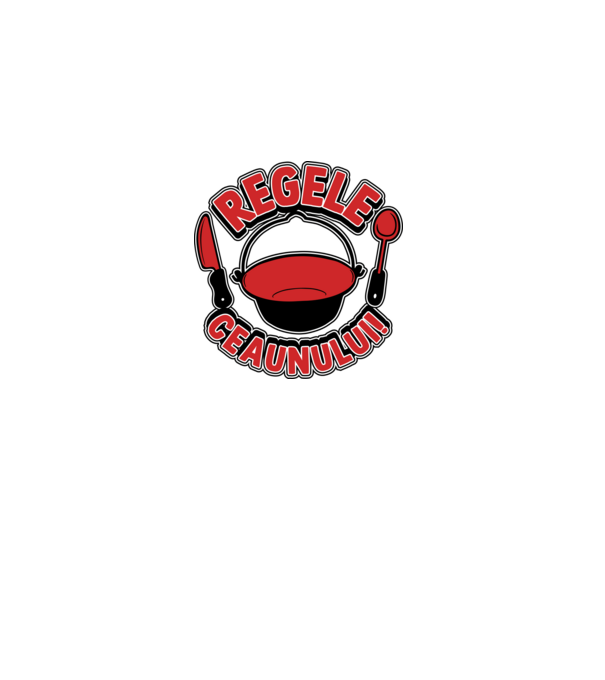 Regele - ceaunului! model alb pe tricou