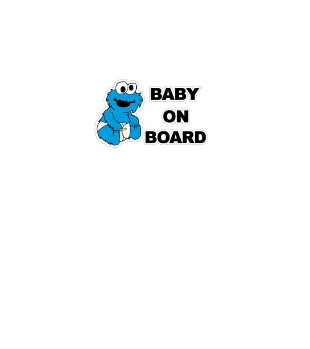 Baby Monster model alb pe tricou