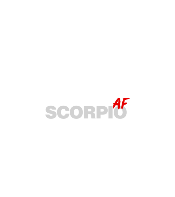 SCORPIO as fuck model negru pe tricou