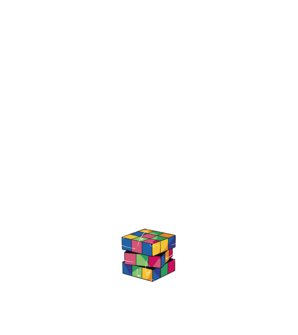 Rubik cube what part model albastru închis pe tricou